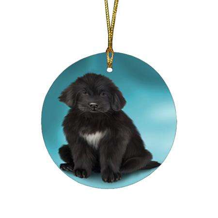 Newfoundland Dog Round Flat Christmas Ornament RFPOR54740