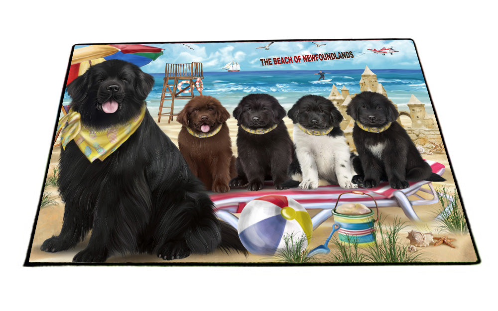 Pet Friendly Newfoundland Dogs Floor Mat Anti-Slip Pet Door Mat Indoor Outdoor Front Rug Mats for Home Outside Entrance Pets Portrait Unique Rug Washable Premium Quality Mat