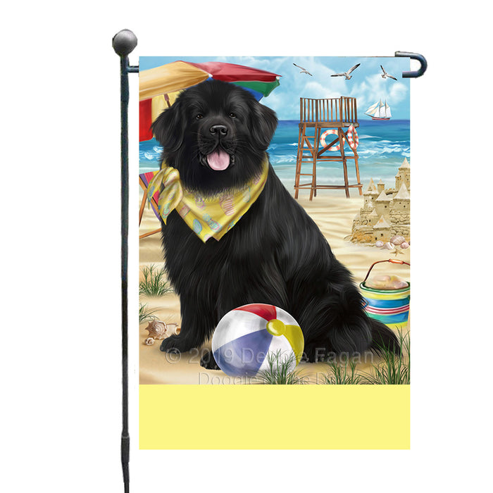Personalized Pet Friendly Beach Newfoundland Dog Custom Garden Flags GFLG-DOTD-A58188