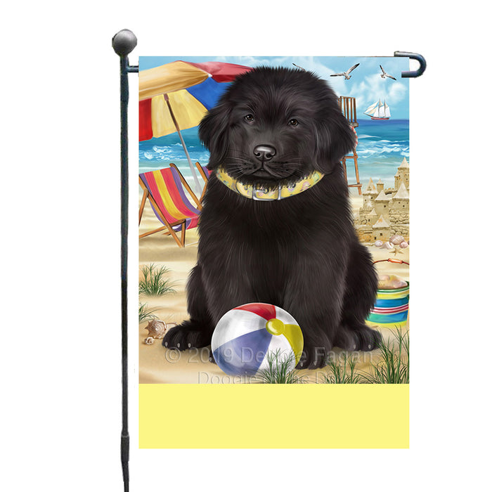 Personalized Pet Friendly Beach Newfoundland Dog Custom Garden Flags GFLG-DOTD-A58189