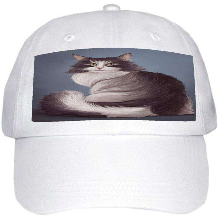 Norwegian Forest Cat Ball Hat Cap Off White