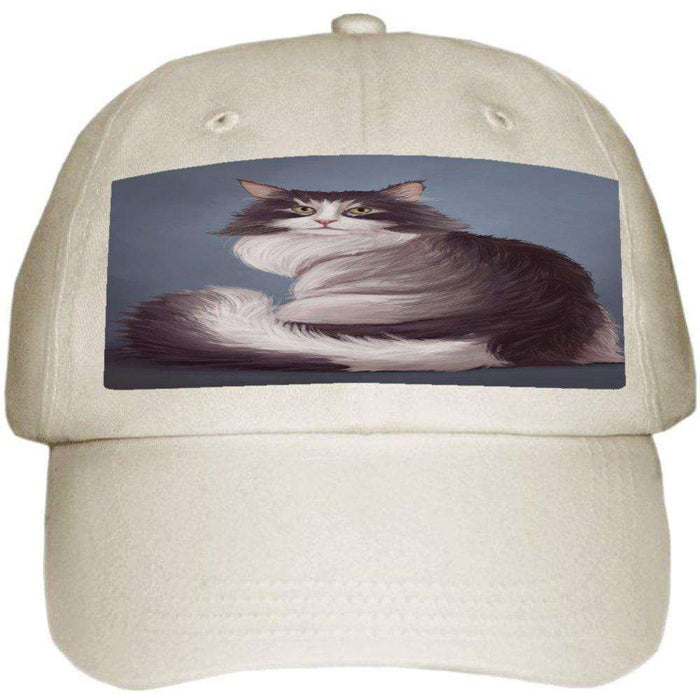 Norwegian Forest Cat Ball Hat Cap Off White