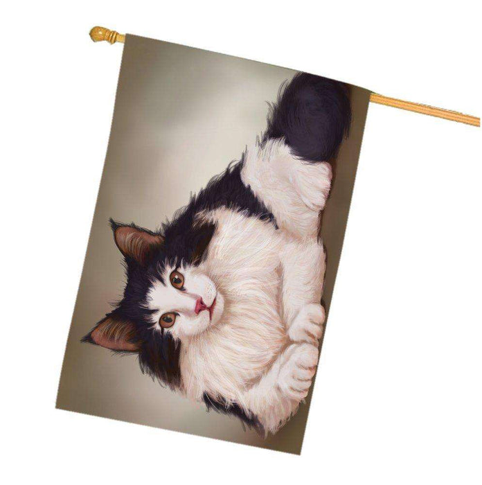 Norwegian Forest Cat House Flag
