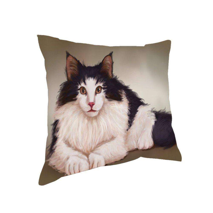 Norwegian Forest Cat Throw Pillow