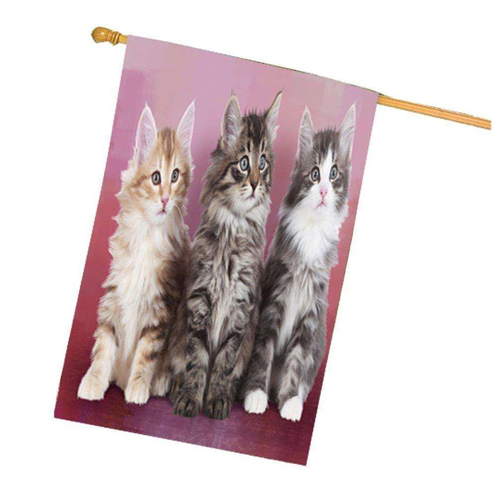Norwegian Forest Cats House Flag
