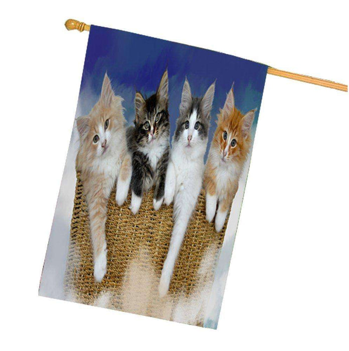 Norwegian Forest Cats House Flag