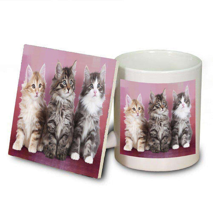 Norwegian Forest Cats Mug and Coaster Set