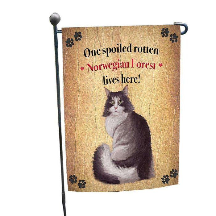 Norwegian Forest Spoiled Rotten Cat Garden Flag
