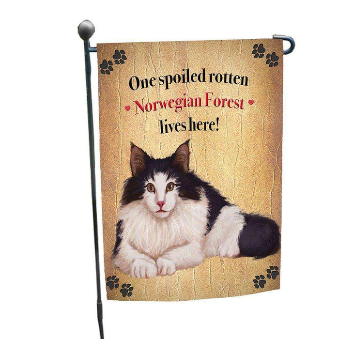 Norwegian Forest Spoiled Rotten Cat Garden Flag