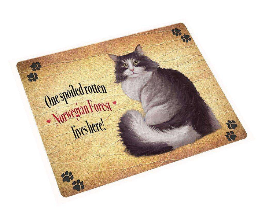 Norwegian Forest Spoiled Rotten Cat Large Refrigerator / Dishwasher Magnet 11.5" x 17.6"