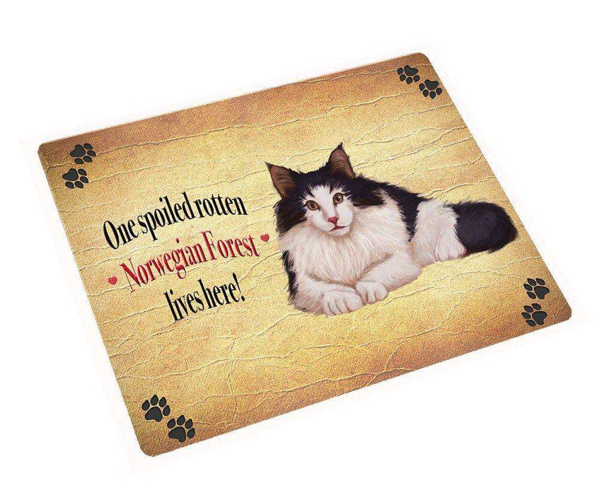 Norwegian Forest Spoiled Rotten Cat Large Refrigerator / Dishwasher Magnet 11.5" x 17.6"
