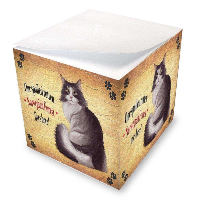Norwegian Forest Spoiled Rotten Cat Note Cube
