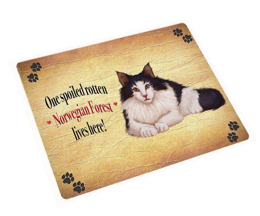 Norwegian Forest Spoiled Rotten Cat Tempered Cutting Board
