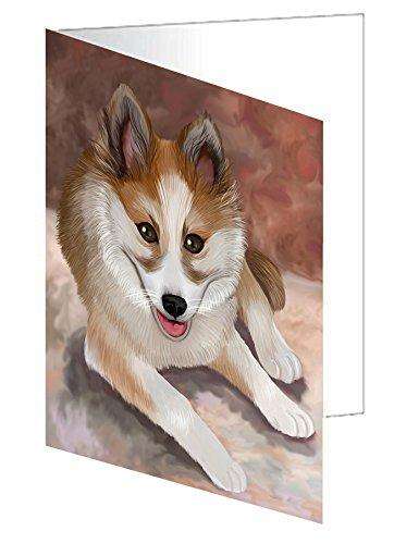 Norwegian Lundhund Dog Handmade Artwork Assorted Pets Greeting Cards and Note Cards with Envelopes for All Occasions and Holiday Seasons