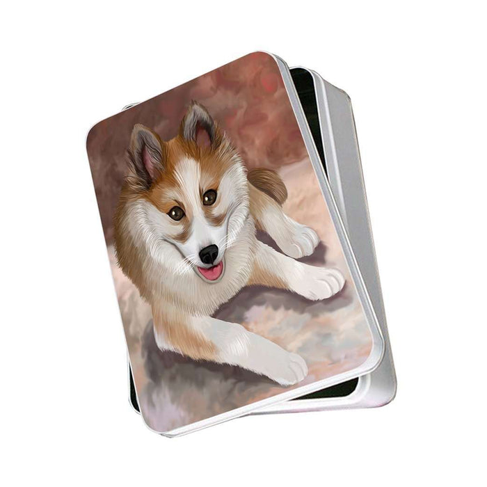 Norwegian Lundhund Dog Photo Storage Tin