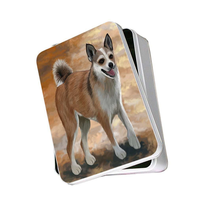 Norwegian Lundhund Dog Photo Storage Tin