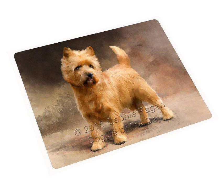 Norwich Terrier Dog Art Portrait Print Woven Throw Sherpa Plush Fleece Blanket