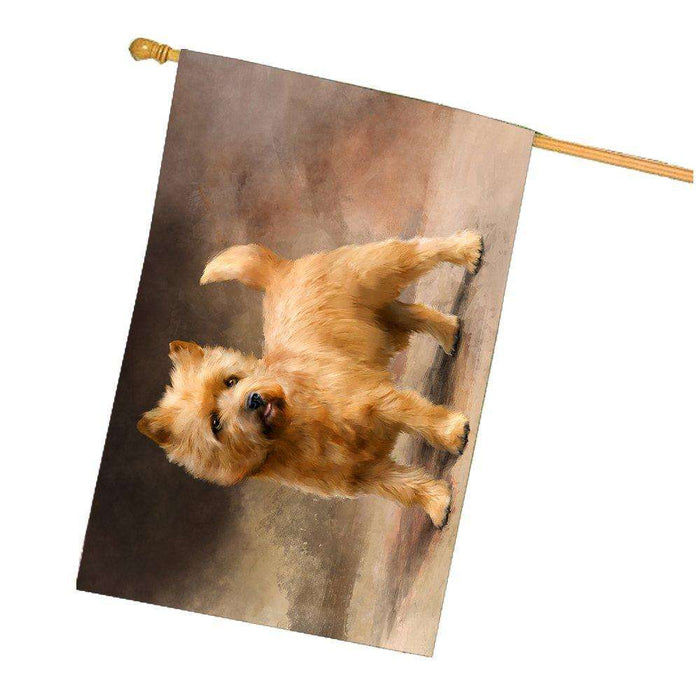 Norwich Terrier Dog House Flag