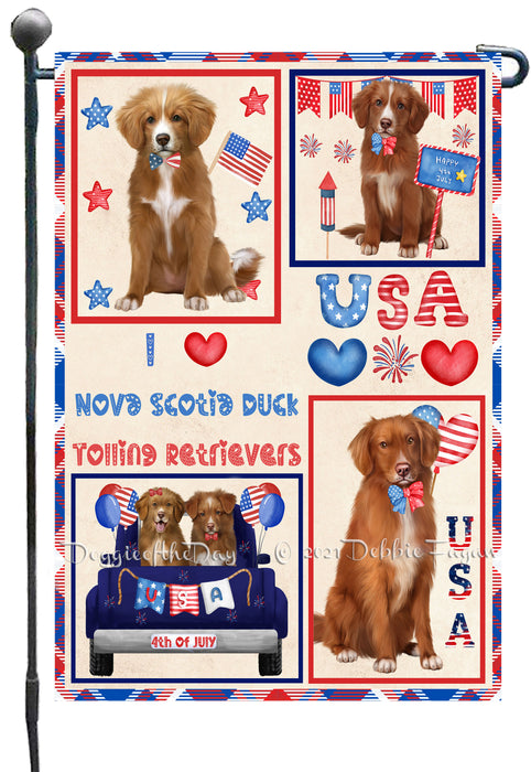 4th of July Independence Day I Love USA Nova Scotia Duck Tolling Retriever Dogs Garden Flag GFLG66919
