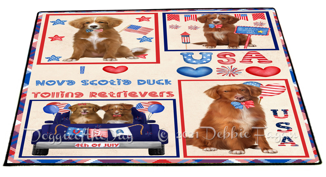 4th of July Independence Day I Love USA Nova Scotia Duck Tolling Retriever Dogs Floormat FLMS56263 Floormat FLMS56263