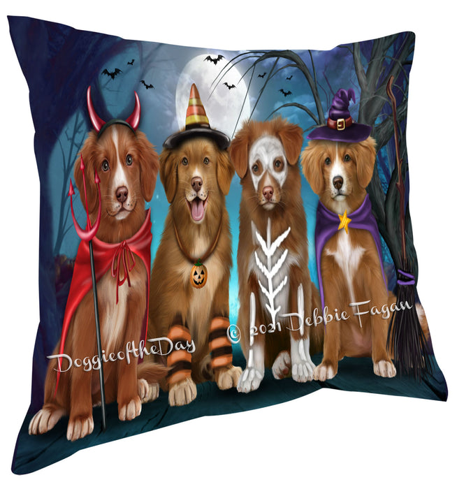 Happy Halloween Trick or Treat Nova Scotia Duck Tolling Retriever Dogs Pillow with Top Quality High-Resolution Images - Ultra Soft Pet Pillows for Sleeping - Reversible & Comfort - Cushion for Sofa Couch Bed - 100% Polyester, PILA88543