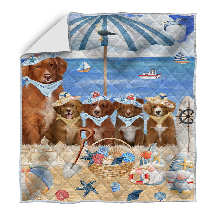 Nova Scotia Duck Tolling Retriever Quilt: Explore a Variety of Custom Designs, Personalized, Bedding Coverlet Quilted, Gift for Dog and Pet Lovers