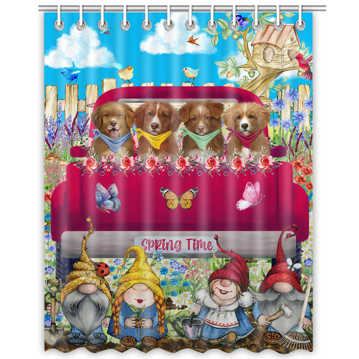 Nova Scotia Duck Tolling Retriever Shower Curtain, Custom Bathtub Curtains with Hooks for Bathroom, Explore a Variety of Designs, Personalized, Gift for Pet and Dog Lovers