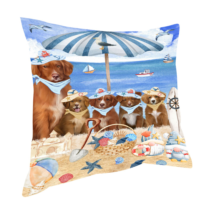 Nova Scotia Duck Tolling Retriever Throw Pillow: Explore a Variety of Designs, Custom, Cushion Pillows for Sofa Couch Bed, Personalized, Dog Lover's Gifts