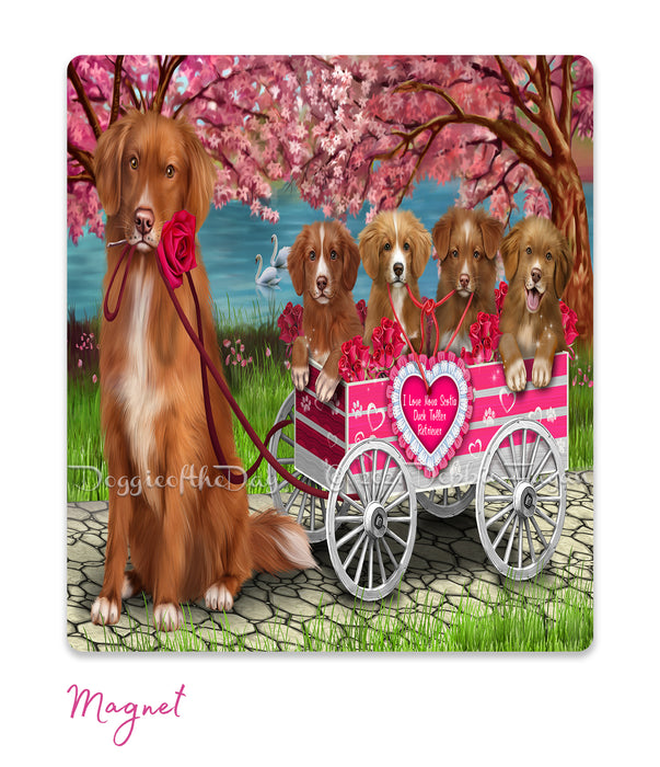 Mother's Day Gift Basket Nova Scotia Duck Toller Retriever Dogs Blanket, Pillow, Coasters, Magnet, Coffee Mug and Ornament