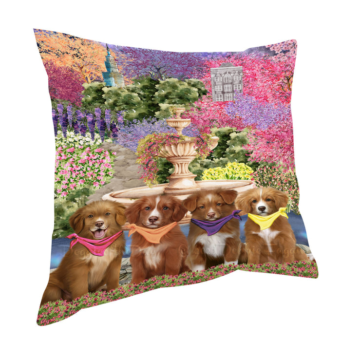 Nova Scotia Duck Tolling Retriever Pillow, Explore a Variety of Personalized Designs, Custom, Throw Pillows Cushion for Sofa Couch Bed, Dog Gift for Pet Lovers