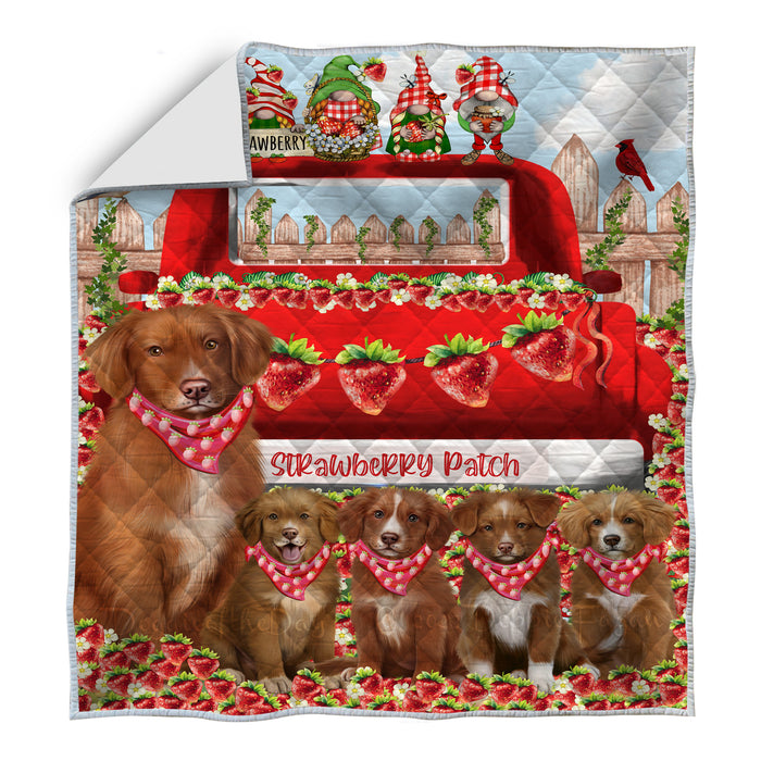 Nova Scotia Duck Tolling Retriever Bed Quilt, Explore a Variety of Designs, Personalized, Custom, Bedding Coverlet Quilted, Pet and Dog Lovers Gift