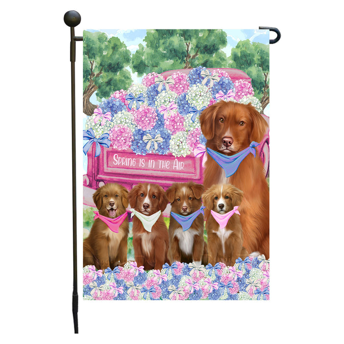 Nova Scotia Duck Tolling Retriever Dogs Garden Flag: Explore a Variety of Personalized Designs, Double-Sided, Weather Resistant, Custom, Outdoor Garden Yard Decor for Dog and Pet Lovers