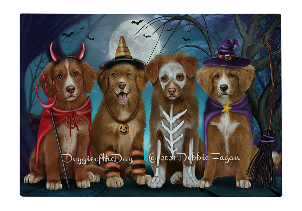 Happy Halloween Trick or Treat Nova Scotia Duck Tolling Retriever Dogs Cutting Board - Easy Grip Non-Slip Dishwasher Safe Chopping Board Vegetables C79633