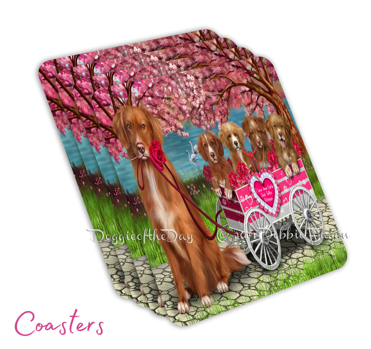 Mother's Day Gift Basket Nova Scotia Duck Toller Retriever Dogs Blanket, Pillow, Coasters, Magnet, Coffee Mug and Ornament