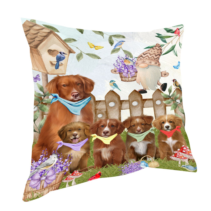Nova Scotia Duck Tolling Retriever Throw Pillow, Explore a Variety of Custom Designs, Personalized, Cushion for Sofa Couch Bed Pillows, Pet Gift for Dog Lovers