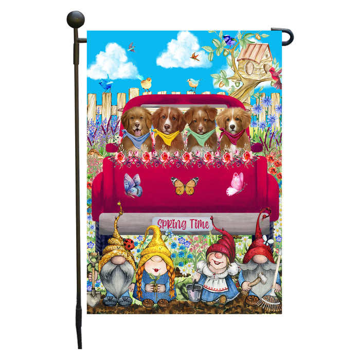 Nova Scotia Duck Tolling Retriever Dogs Garden Flag: Explore a Variety of Designs, Custom, Weather Resistant, Personalized, Double-Sided, Garden Outdoor Yard Decor, Dog Gift for Pet Lovers