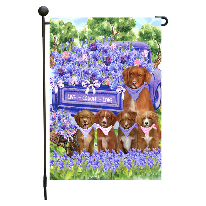 Nova Scotia Duck Tolling Retriever Dogs Garden Flag for Dog and Pet Lovers, Explore a Variety of Designs, Custom, Personalized, Weather Resistant, Double-Sided, Outdoor Garden Yard Decoration