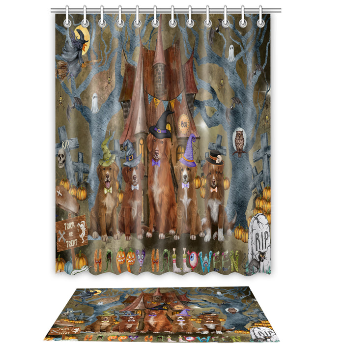 Nova Scotia Duck Tolling Retriever Shower Curtain with Bath Mat Combo: Curtains with hooks and Rug Set Bathroom Decor, Custom, Explore a Variety of Designs, Personalized, Pet Gift for Dog Lovers