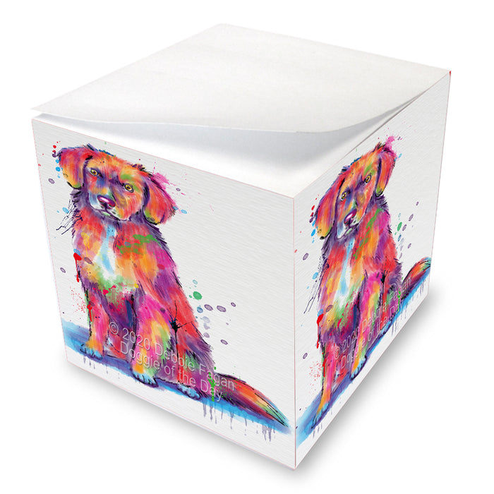 Watercolor Nova Scotia Duck Toller Retriever Dog Note Cube NOC-DOTD-A56920