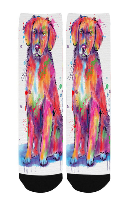 Watercolor Nova Scotia Duck Toller Retriever Dog Women's Casual Socks