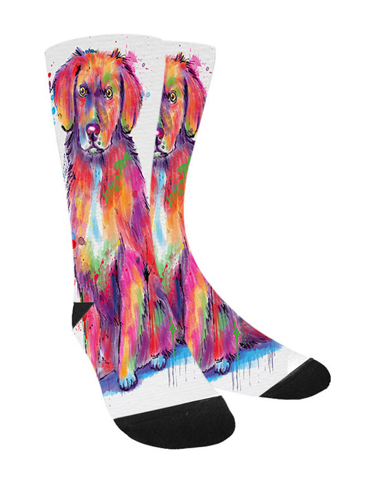 Watercolor Nova Scotia Duck Toller Retriever Dog Women's Casual Socks