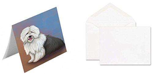 Old English Sheepdog Dog Handmade Artwork Assorted Pets Greeting Cards and Note Cards with Envelopes for All Occasions and Holiday Seasons