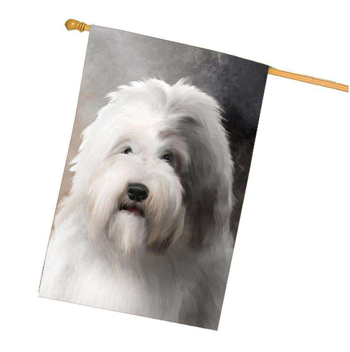 Old English Sheepdog Dog House Flag