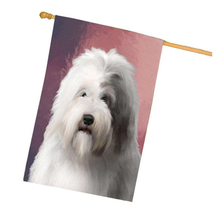 Old English Sheepdog Dog House Flag