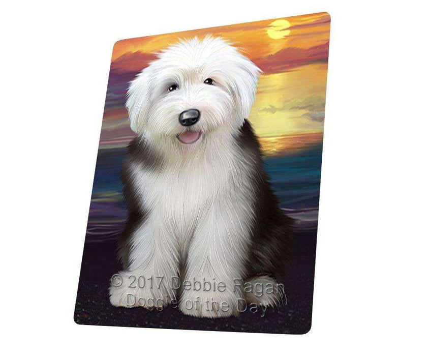 Old English Sheepdog Dog Large Refrigerator / Dishwasher Magnet D414