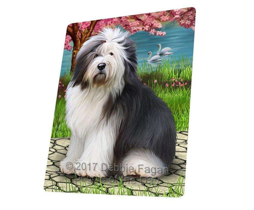 Old English Sheepdog Dog Large Refrigerator / Dishwasher Magnet D416