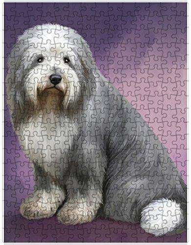 Old English Sheepdog Dog Puzzle with Photo Tin