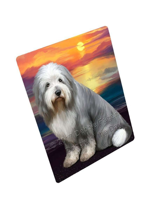 Old English Sheepdog Dog Tempered Cutting Board CB034