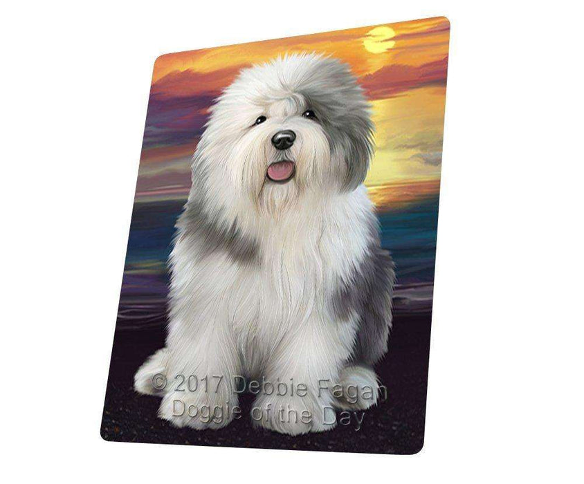 Old English Sheepdog Dog Tempered Cutting Board CB156