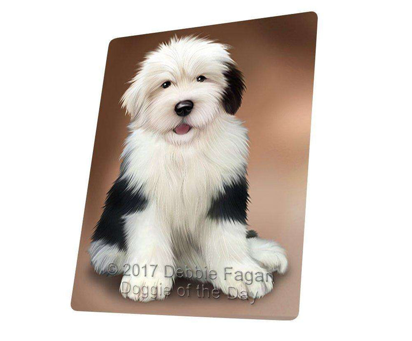 Old English Sheepdog Dog Tempered Cutting Board CB158